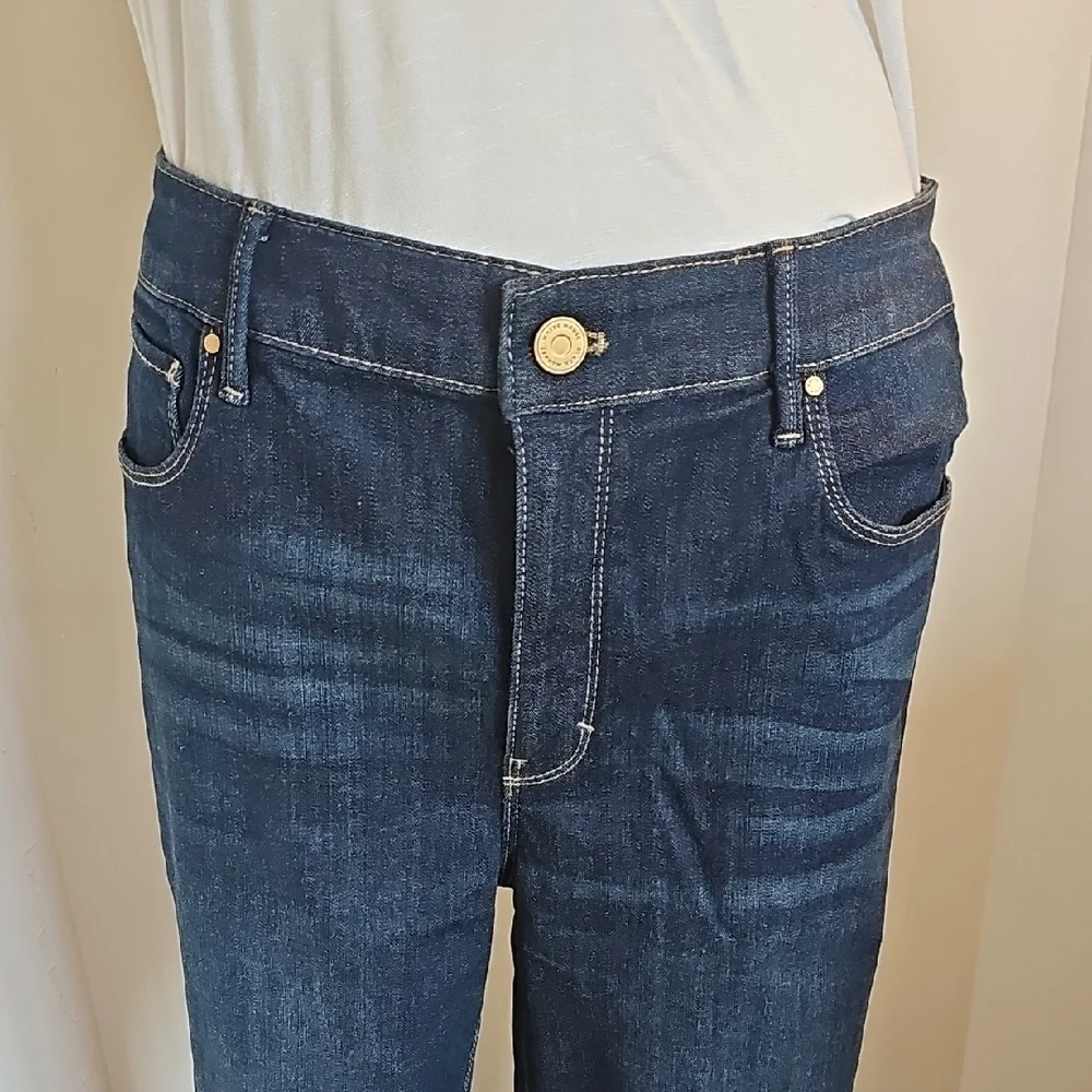 White House Black Market Dark Blue Slim Crop Jeans - Picture 2 of 7